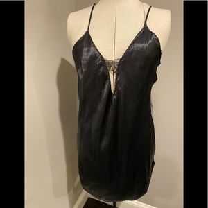 Women's Black Lady cameo  Slip Dress - Size S
